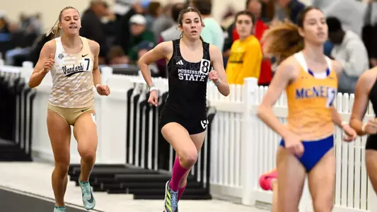 NASHVILLE, TN - February 10, 2024 - Mississippi State Distance Runner Trinity Holland during the 2024 Music City Challenge at the Mike Sanders Track Complex in Nashville, TN. Photo By Riley Rogers
