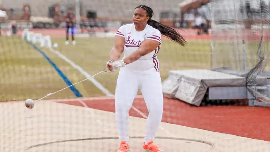 STARKVILLE, MS - March 21, 2024 - Mississippi State Bulldog Thrower Kaitlyn Walker during the Alumni Bulldog Relays at the Mike Sanders Track Complex in Starkville, MS. Photo By Bailey Black