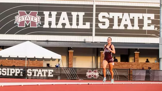 STARKVILLE, MS - April 26, 2024 - Mississippi State Distance Runner Reese Terza during the Maroon and White Invitational at the Mike Sanders Track Complex in Starkville, MS. Photo By Mike Mattina