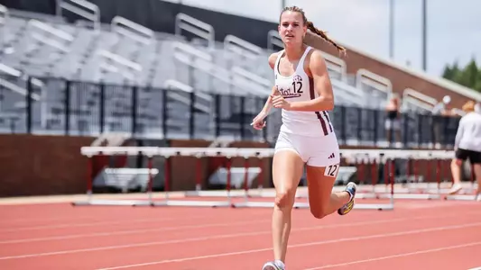 STARKVILLE, MS - April 27, 2024 - Mississippi State Distance Runner Reese Terza during the Maroon and White Invitational at the Mike Sanders Track Complex in Starkville, MS. Photo By Will Porada