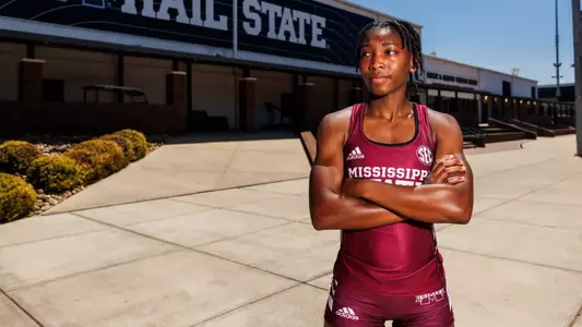 STARKVILLE, MS - August 19, 2024 - Mississippi State Distance Runner Lauren Lewis during 2024-2025 Track & Field Production Day at the Shira Complex at Mississippi State University in Starkville, MS. Photo By Hallie Walker