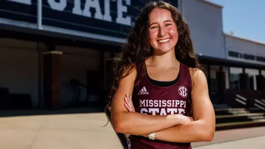 STARKVILLE, MS - August 19, 2024 - Mississippi State Distance Runner Laney Nash during 2024-2025 Track & Field Production Day at the Shira Complex at Mississippi State University in Starkville, MS. Photo By Hallie Walker