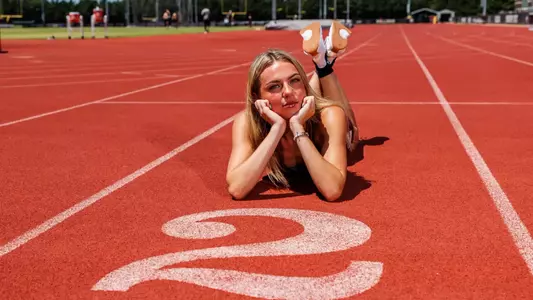 STARKVILLE, MS - August 19, 2024 - Mississippi State Distance Runner Jaelyn Ogle during 2024-2025 Track & Field Production Day at the Shira Complex at Mississippi State University in Starkville, MS. Photo By Hallie Walker