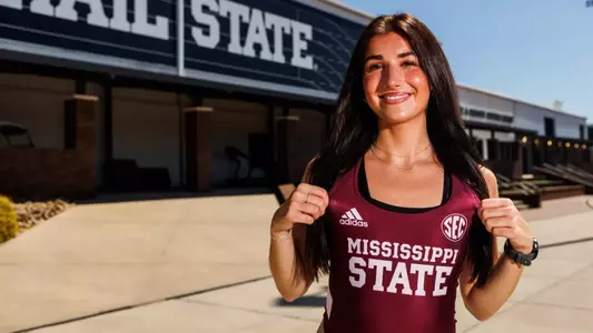 STARKVILLE, MS - August 19, 2024 - Mississippi State Distance Runner Sophie Santucci during 2024-2025 Track & Field Production Day at the Shira Complex at Mississippi State University in Starkville, MS. Photo By Hallie Walker