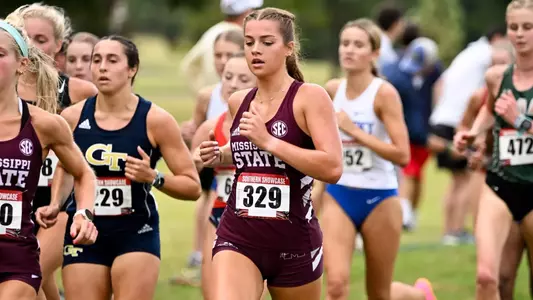 HUNTSVILLE, AL - September 13, 2024 - Mississippi State Distance Runner Hunter Anderson during the Southern Showcase at the John Hunt Cross Country Park in Huntsville, AL. Photo By Reily Rogers
