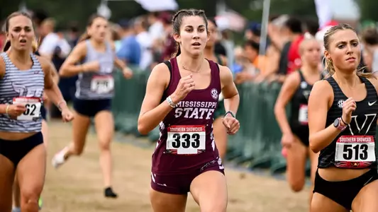 HUNTSVILLE, AL - September 13, 2024 - Mississippi State Distance Runner Trinity Holland during the Southern Showcase at the John Hunt Cross Country Park in Huntsville, AL. Photo By Reily Rogers