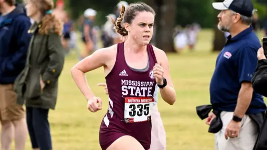 HUNTSVILLE, AL - September 13, 2024 - Mississippi State Distance Runner Madison Jones during the Southern Showcase at the John Hunt Cross Country Park in Huntsville, AL. Photo By Reily Rogers