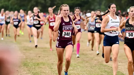 HUNTSVILLE, AL - September 13, 2024 - Mississippi State Distance Runner Morgan Grace Sheffield during the Southern Showcase at the John Hunt Cross Country Park in Huntsville, AL. Photo By Reily Rogers
