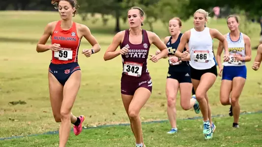 HUNTSVILLE, AL - September 13, 2024 - Mississippi State Distance Runner Reese Terza during the Southern Showcase at the John Hunt Cross Country Park in Huntsville, AL. Photo By Reily Rogers