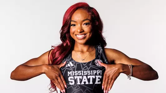 STARKVILLE, MS - October 17, 2024 - Mississippi State Sprinter Tamiia FullerT during 2024-2025 Track & Field Production Day at the Holliman Athletic Center at Mississippi State University in Starkville, MS. Photo By Mike Mattina