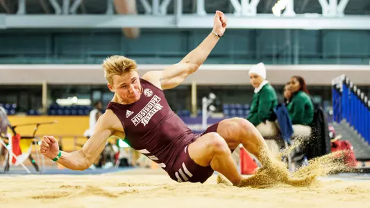 BIRMINGHAM, AL - January 13, 2023 - Mississippi State's Lewis Barber during the UAB Blazer Invite at the Birmingham Crossplex in Birmingham, AL. Photo by Mike Mattina