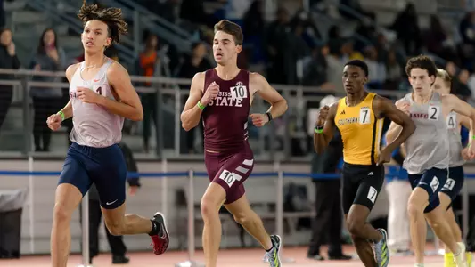 BIRMINGHAM, AL - January 21, 2024 - Mississippi State Middle Distance Runner Curt Carman during the UAB Vulcan Invite at the Birmingham Crossplex in Birmingham, AL. Photo by Sheryl Lowery