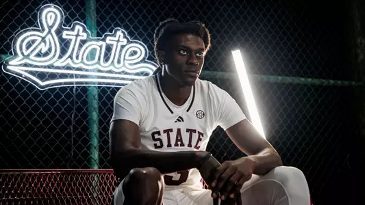 STARKVILLE, MS - October 10, 2024 - Mississippi State Forward KeShawn Murphy (#3) during the2024-2025 Men’s Basketball Production Day video shoot at George Evans Park in Starkville, MS. Photo By Mike Mattina