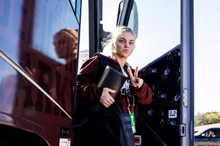 PENSACOLA, FL - November 02, 2023 - Mississippi State Forward Morgan English (#13) during the match between the Arkansas Razorbacks and the Mississippi State Bulldogs at the Ashton Bronsaham Soccer Complex in Pensacola, FL. Photo By Mike Mattina