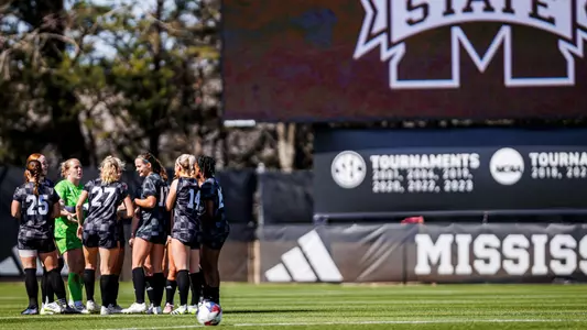 STARKVILLE, MS - February 24, 2024 - The Mississippi State Bulldogs during the match between the West Alabama Tigers and the Mississippi State Bulldogs at the MSU Soccer Field in Starkville, MS. Photo By Jaden Powell