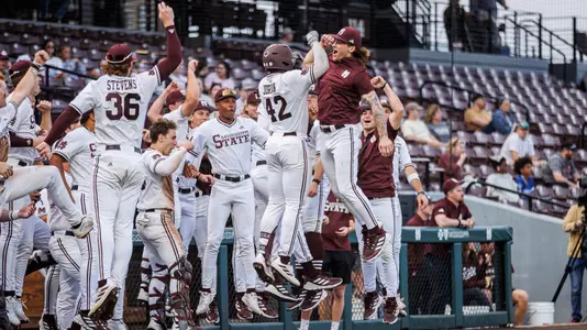 STARKVILLE, MS - February 27, 2024 - \bb during the game between the Jackson State Tigers and the Mississippi State Bulldogs at Dudy Noble Field at Polk-Dement Stadium in Starkville, MS. Photo By Will Porada