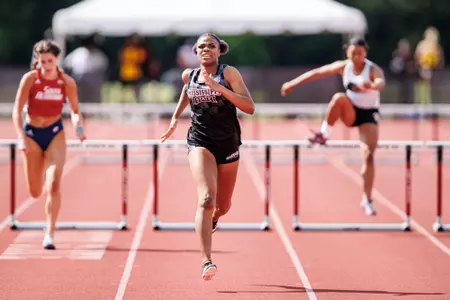 STARKVILLE, MS - April 30, 2022 - Mississippi State’s Danielle Brissett during the Maroon & White Invite at the Mike Sanders Track Complex in Starkville, MS. Photo By Austin Perryman