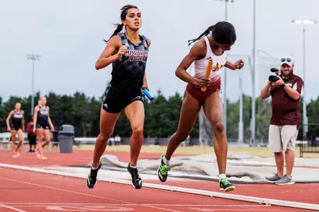 STARKVILLE, MS - April 29, 2023 - Mississippi State Distance Runner Zoe Brito-Babapulle during the Maroon and White Invite at the Mike Sanders Track Complex in Starkville, MS. Photo By Jaden Powell