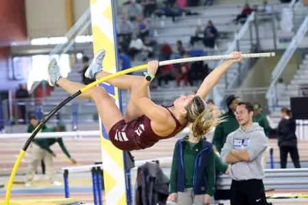 BIRMINGHAM, AL - January 13, 2024 - Mississippi State Jumper Julia Lasley during the UAB Vulcan Invite at the Birmingham Crossplex in Birmingham, AL. Photo by Michael Wade