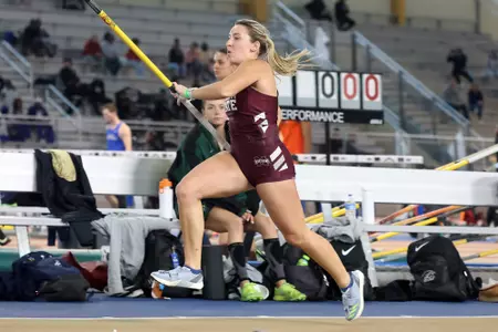 BIRMINGHAM, AL - January 13, 2024 - Mississippi State Jumper Julia Lasley during the UAB Vulcan Invite at the Birmingham Crossplex in Birmingham, AL. Photo by Michael Wade