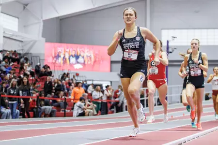 BIRMINGHAM, AL - January 27, 2024 - Mississippi State’s Anje Nel  during the Razorback Invitational at the Randal Tyson Track Center in Fayetteville, AR. Photo by Will Porada