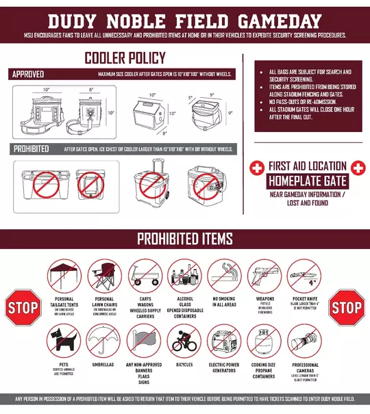 Dudy Noble Field Prohibited Items