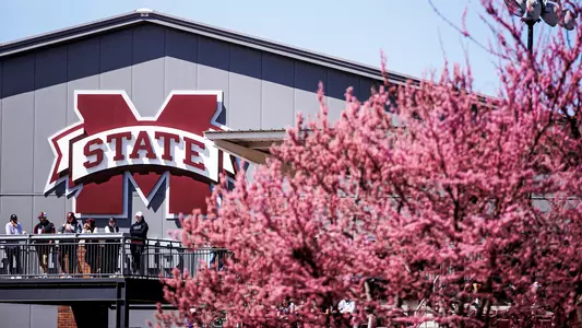 STARKVILLE, MS - March 10, 2024 - The Mississippi State Bulldogs during the match between the LSU Tigers and the Mississippi State Bulldogs at the AJ Pitts Tennis Centre in Starkville, MS. Photo By Mike Mattina