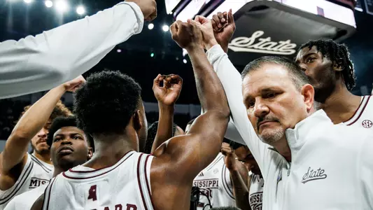 STARKVILLE, MS - January 27, 2024 - The Mississippi State Bulldogs during the game between the Auburn Tigers and the Mississippi State Bulldogs at Humphrey Coliseum in Starkville, MS. Photo By Aniyah Mills