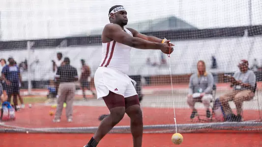 Roury McCloyen hammer throw Bulldog Alumni Relays
