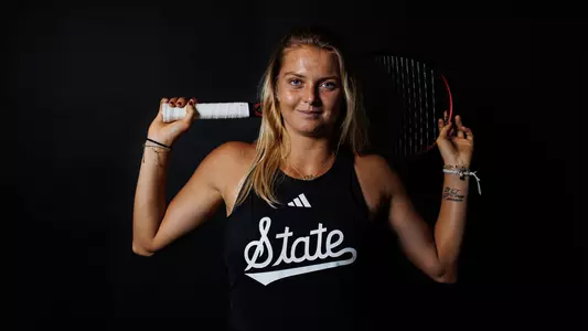 STARKVILLE, MS - September 06, 2023 - Mississippi State's ChloƩ Cirotte at production day taken at the Holliman Athletic Center at Mississippi State University in Starkville, MS. Photo By Bailey Black
