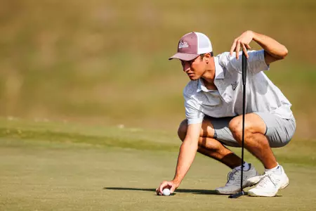 WEST POINT, MS - April 15, 2024 - Mississippi State's Hunter Logan during the Mossy Oak Collegiate at Mossy Oak in West Point, MS. Photo By Mike Mattina