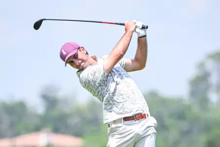 ST. SIMONS ISLAND, GA - April 25, 2024 - Mississippi State's Pedro Cruz Silva during the 2024 SEC Championship at Sea Island GC in St. Simons Island, GA. Photo By Todd Drexler