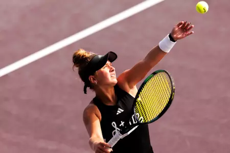 STARKVILLE, MS - October 27, 2023 - Mississippi State's Ava Rath during the John Cade Invitational at the AJ Pitts Tennis Centre in Starkville, MS. Photo By Bailey Black