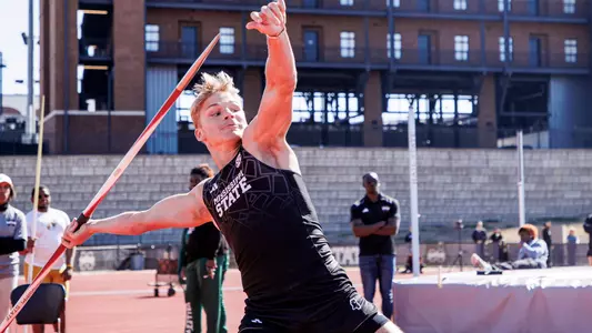 Lewis Barber javelin throw bulldog alumni Relays