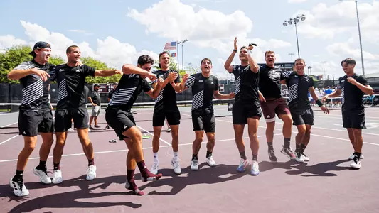 STARKVILLE, MS - May 04, 2024 - The Mississippi State Bulldogs during the match between the Middle Tennessee Blue Raiders and the Mississippi State Bulldogs at the AJ Pitts Tennis Centre in Starkville, MS. Photo By Jaden Powell