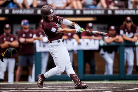 STARKVILLE, MS - May 18, 2024 - Mississippi State Outfielder Bryce Chance (#38) during the game between the Missouri Tigers and the Mississippi State Bulldogs at Dudy Noble Field at Polk-Dement Stadium in Starkville, MS. Photo By Jaden Powell