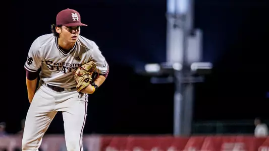 PEARL, MS - May 01, 2024 - Mississippi State Pitcher Tyson Hardin (#26) during the game between the Ole Miss Rebels and the Mississippi State Bulldogs at Trustmark Park in Pearl, MS. Photo By Jaden Powell
