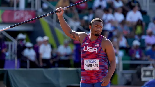 EUGENE, OR - July 21, 2022 - Curtis Thompson  during the 2022 Track and  Field World Championships at the Hayward Field in Eugene, OR. Photo By Getty Images