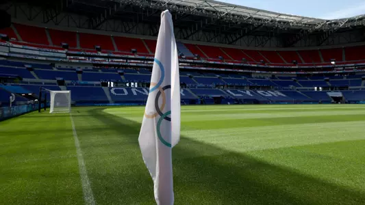LYON, FRANCE - JULY 23: General view of the Lyon stadium on July 23, 2024 in Lyon, France. (Photo by Claudio Villa/Getty Images)