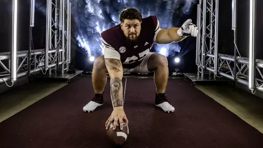 STARKVILLE, MS - July 19, 2024 - Mississippi State Offensive Lineman Ethan Miner (#67) during Production Days at Davis Wade Stadium at Scott Field in Starkville, MS. Photo By Bryce Mitchell