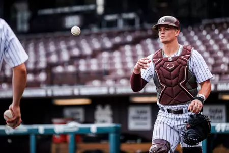 Jackson Owen STARKVILLE, MS - April 02, 2024 - Mississippi State Catcher Jackson Owen (#23) during the game between the Central Arkansas Bears and the Mississippi State Bulldogs at Dudy Noble Field at Polk-Dement Stadium in Starkville, MS. Photo By Jaden Powell