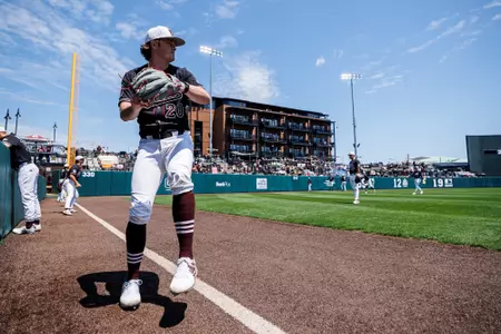 Will Passeau STARKVILLE, MS - April 21, 2024 - Mississippi State Pitcher Will Passeau (#20) during the game between the Auburn and the Mississippi State Bulldogs at Dudy Noble Field at Polk-Dement Stadium in Starkville, MS. Photo By Will Porada