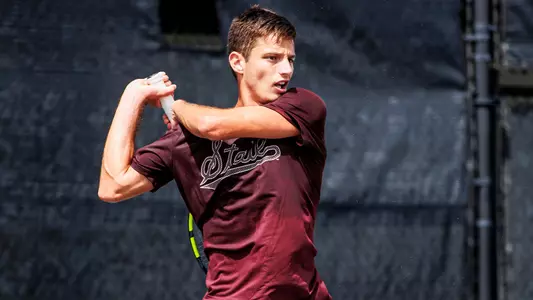 STARKVILLE, MS - September 04, 2024 - Mississippi State’s Mario Martinez Serrano during practice at the AJ Pitts Tennis Centre in Starkville, MS. Photo By Mike Mattina