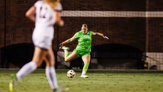 STARKVILLE, MS - August 09, 2024 - Mississippi State Goal Keeper Harlee Head (#00) during the match between the ULM Warhawks and the Mississippi State Bulldogs at the MSU Soccer Field in Starkville, MS. Photo By Mike Mattina