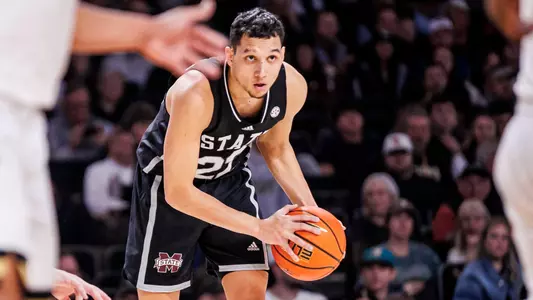 NASHVILLE, TN - January 07, 2025 - Mississippi State Forward RJ Melendez (#22) during the game between the Vanderbilt Commodores and the Mississippi State Bulldogs at Memorial Gymnasium in Nashville, TN. Photo By Mike Mattina
