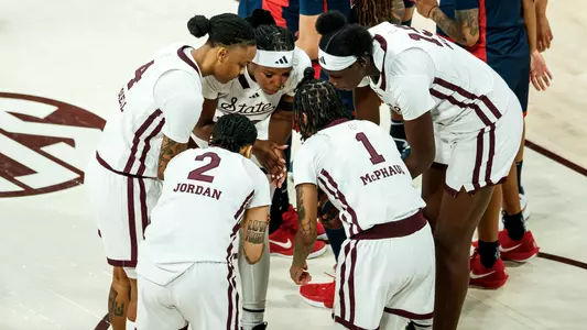 Women's Basketball Team Huddle