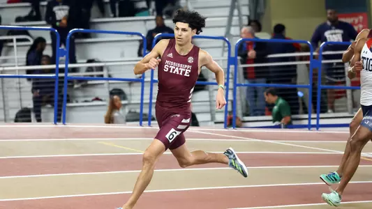 BIRMINGHAM, AL - January 13, 2024 - Mississippi State Middle Distance Runner Samuel Navarro during the UAB Vulcan Invite at the Birmingham Crossplex in Birmingham, AL. Photo by Michael Wade