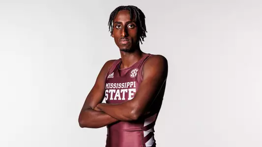 STARKVILLE, MS - October 16, 2024 - Mississippi State Middle Distance Runner Abdulllahi Hassan during 2024-2025 Track & Field Production Day at the Holliman Athletic Center at Mississippi State University in Starkville, MS. Photo By Mike Mattina
