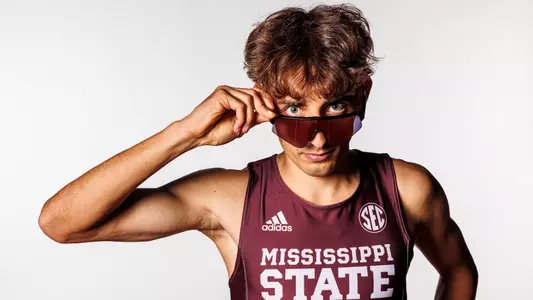 STARKVILLE, MS - October 16, 2024 - Mississippi State Middle Distance Runner Louis Vercueil during 2024-2025 Track & Field Production Day at the Holliman Athletic Center at Mississippi State University in Starkville, MS. Photo By Mike Mattina