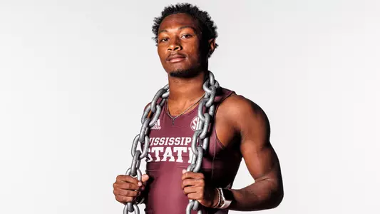 STARKVILLE, MS - October 17, 2024 - Mississippi State Sprinter Marquise Washington during 2024-2025 Track & Field Production Day at the Holliman Athletic Center at Mississippi State University in Starkville, MS. Photo By Mike Mattina